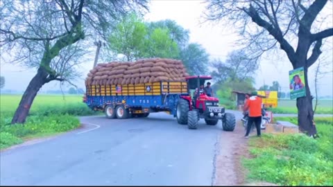 FULL LOADED TRALLA ARJUN 555 TRACTOR