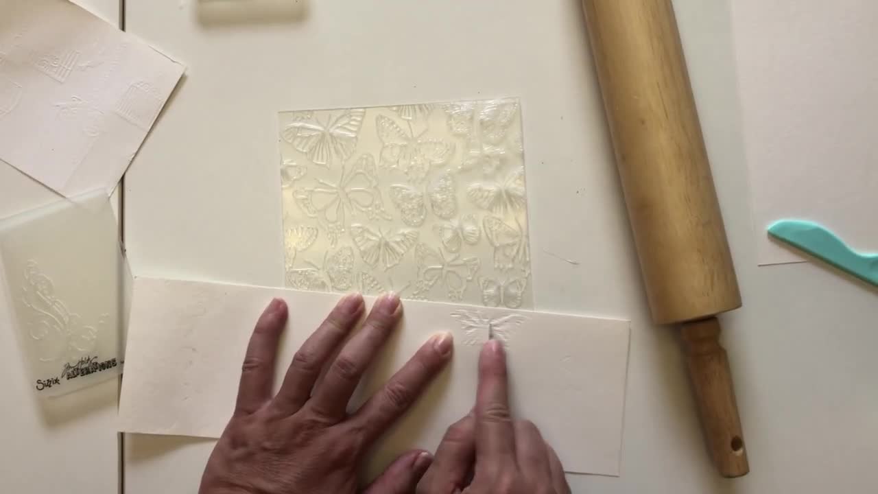 Ways to use your embossing folders with no machine (from Lovely Lavender Wishes)