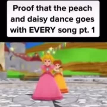 Prof that peach and daisy dance goes with every song