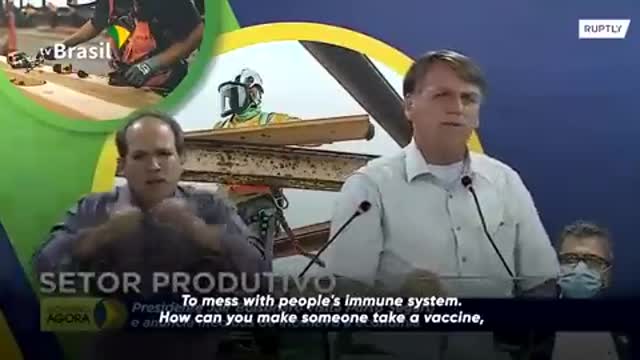 Brazilian President Jair Bolsonaro drops truth bombs about Pfizer,.