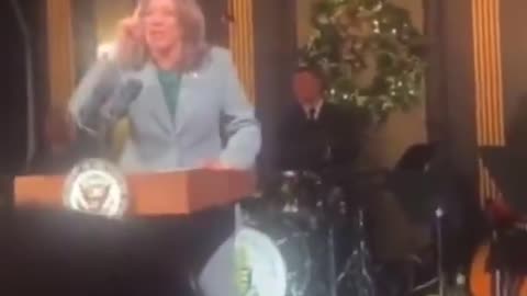 Kamala Harris Goes on Holiday Party Speaking Circuit Looking and Sounding Rough