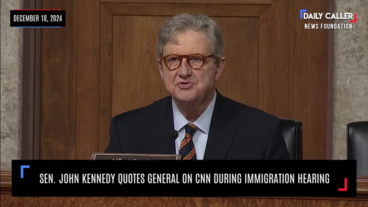 Sen. John Kennedy GRILLS Major General Randy Manner During Immigration Hearing