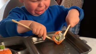 Hangry Child Finds Chopsticks Challenging