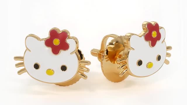 The Kitty Earrings For Kids