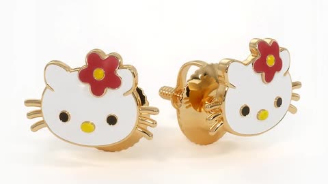 The Kitty Earrings For Kids