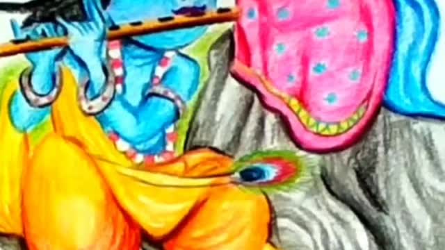 Janmaashtami special draw /radhaashtami special /krishna+radha draw /cute draw