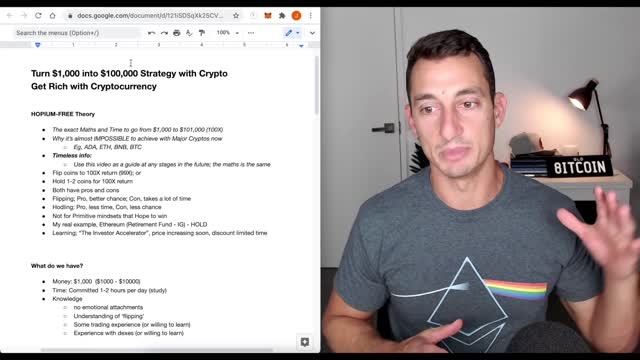 You will be Able to Turn 1000$ into 100,000. 100x Strategy, Getting rich With Crypto