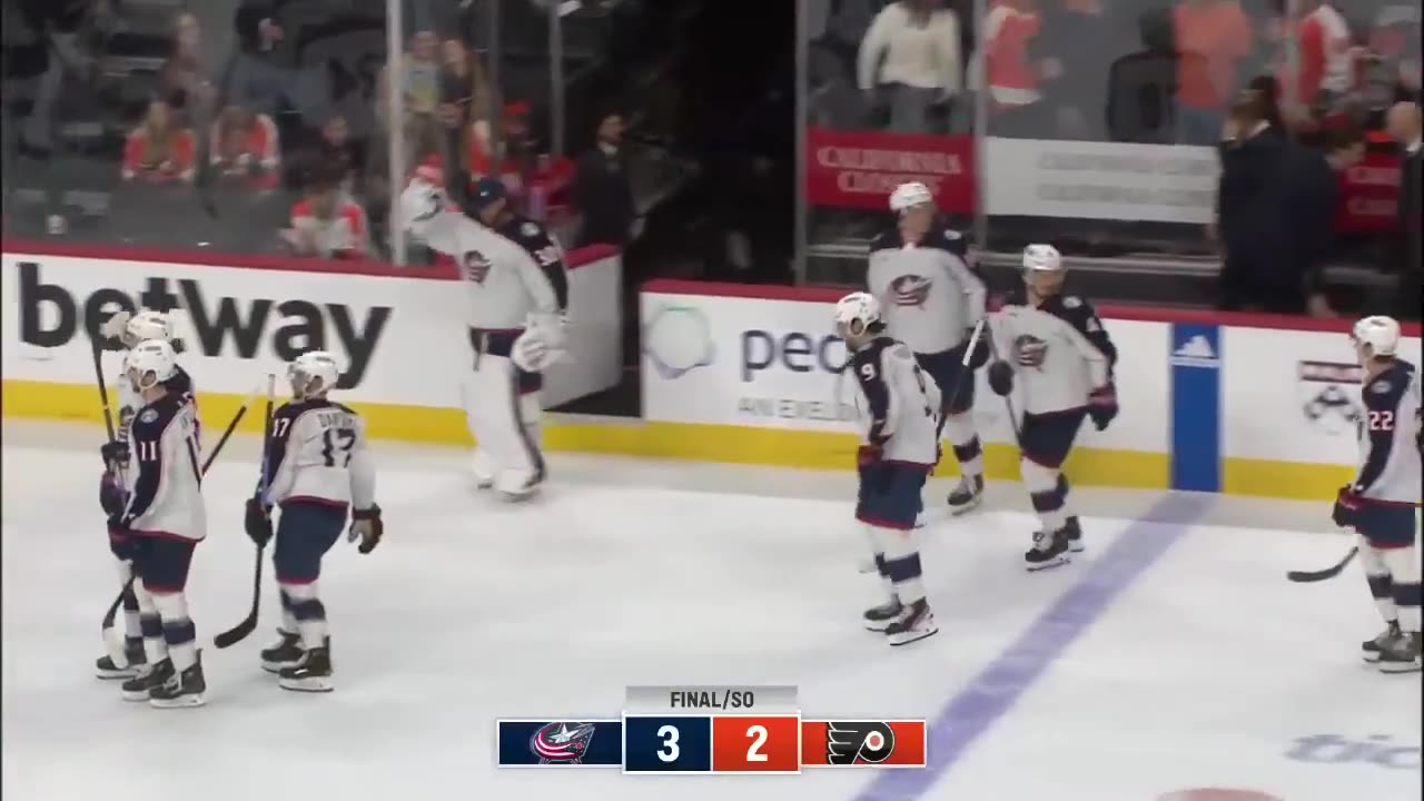 Blue Jackets top Flyers in SO