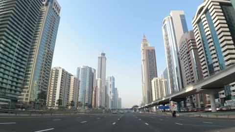 Route in Dubai downtown