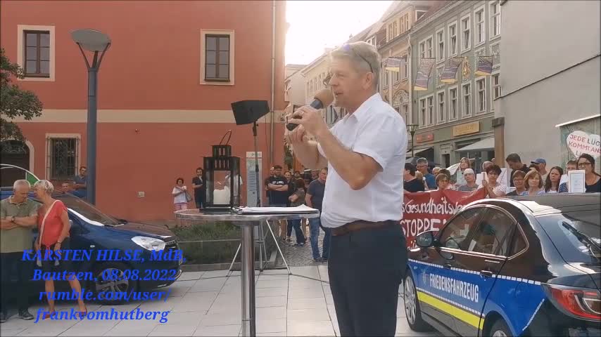 79. MAHNWACHE - BAUTZEN, Kornmarkt, 08 08 2022 - KARSTEN HILSE, MdB, AfD