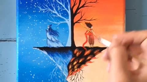 Painting beginners can also learn a painting, interested friends can try