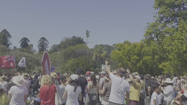 Party Time At Brisbane's Version Of The World Wide Rally For Freedom 18/09/21