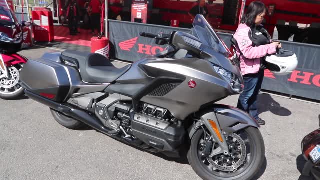 Brand new motorcycles on display and ready for a test ride.