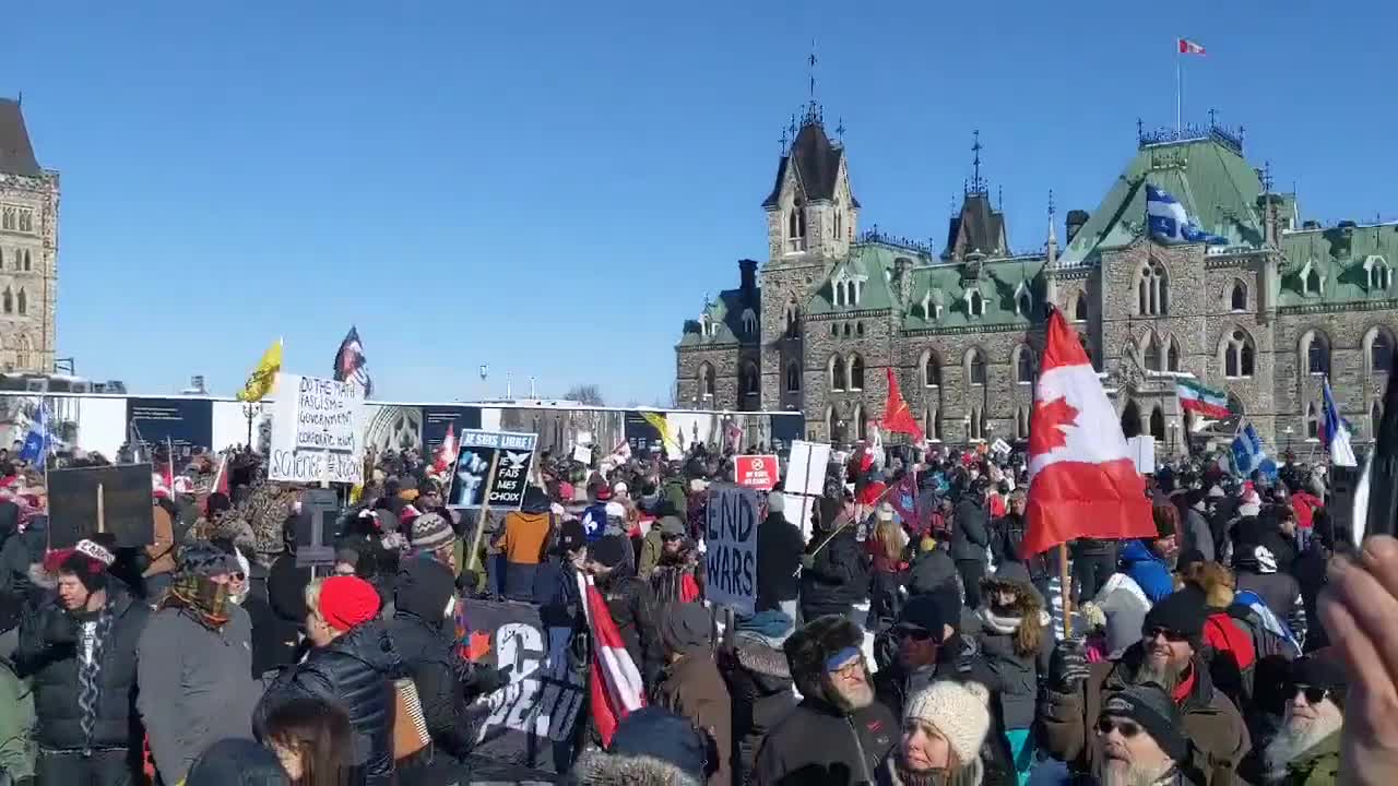 Freedom Convoy, Parliament Hill