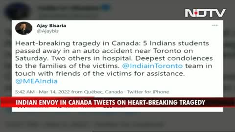 Five Indian Students Killed In Road Accident In Canada