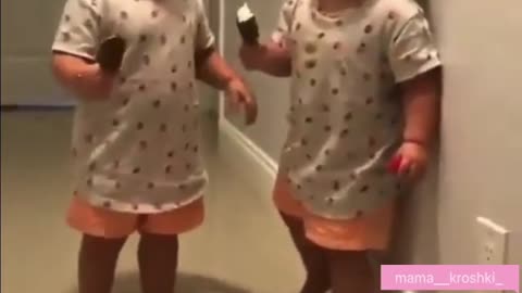 Twins have fun