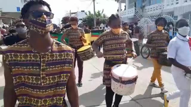 Manifestación cultural en La Boquilla