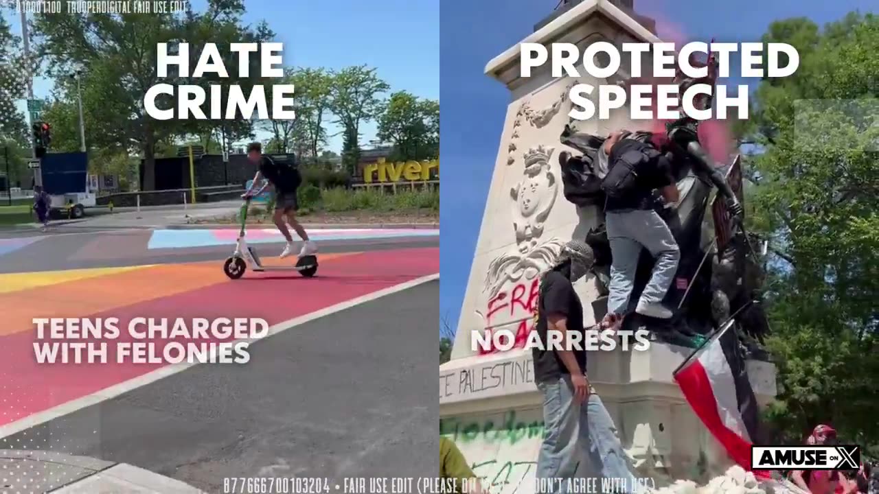 Hate Crime vs Protected Speech (Two-Tiered Justice System)