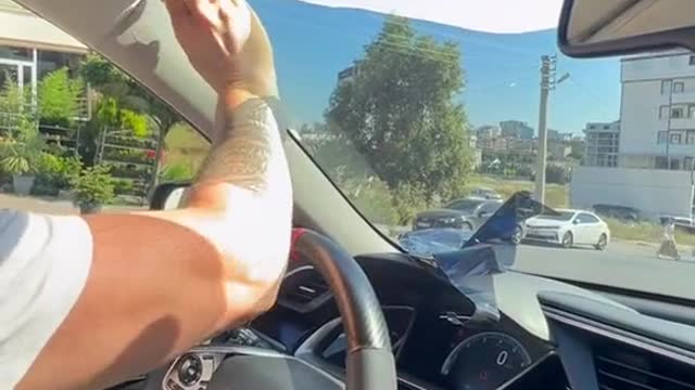 Peel the protective film off the car glass