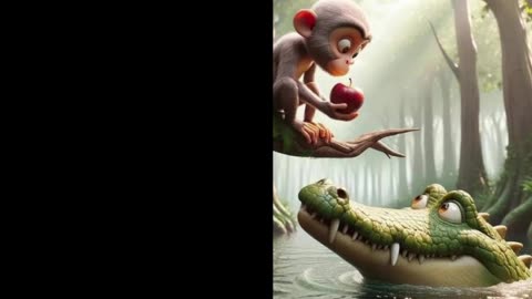 Monkey and Crocodile moral story