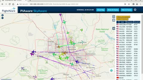 May 30th 2022 - Phoenix Arizona Time Lapsed Air Traffik