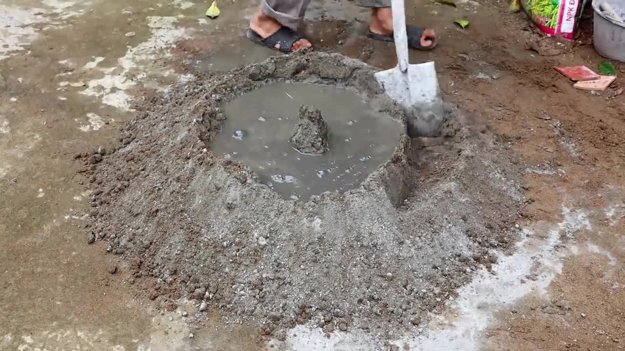 Building 3 in 1 Heart Aquarium with Cement and Brick - DIY Gaden Decoration