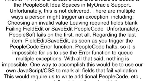 Having multiple validation errors in single error message in Peoplesoft