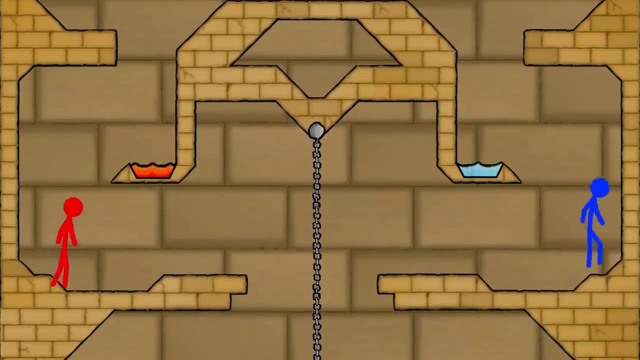 Watergirl and Fireboy Stickman animation Diamond light Temple.