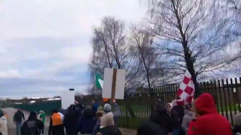 Irish anti-invaders protest