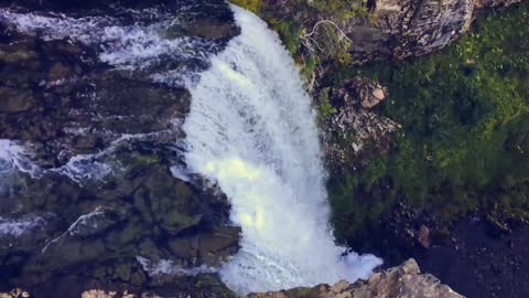 High Angle View of Waterfall