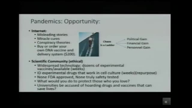 A 2018 video reveals Wuhan lab partner Dr. Ralph Baric on how to make money from a global pandemic