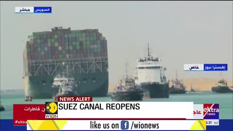 Ever given ship moves again | Suez Canal reopens | Breaking News | Latest World English News
