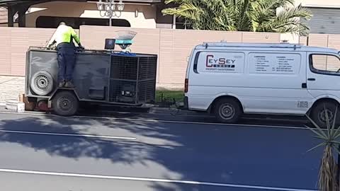 In front of home