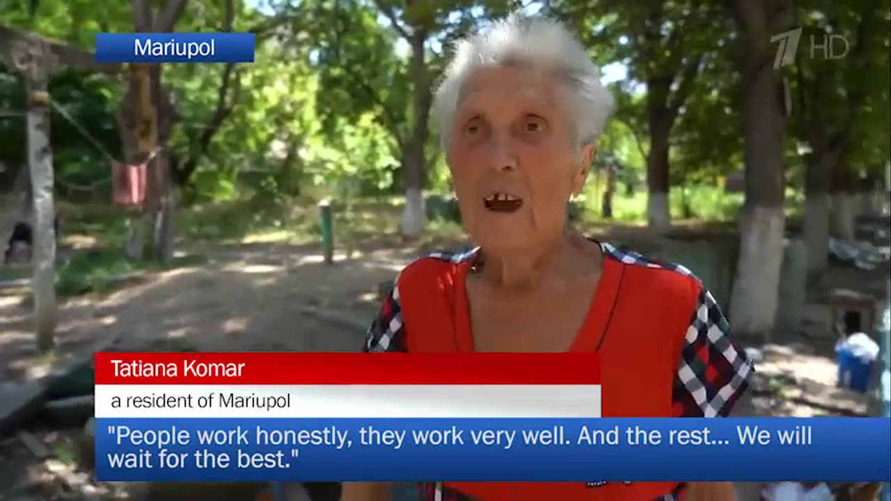Channel One: 'Workers Restoring Mariupol' - Ukraine War Combat Footage 2022
