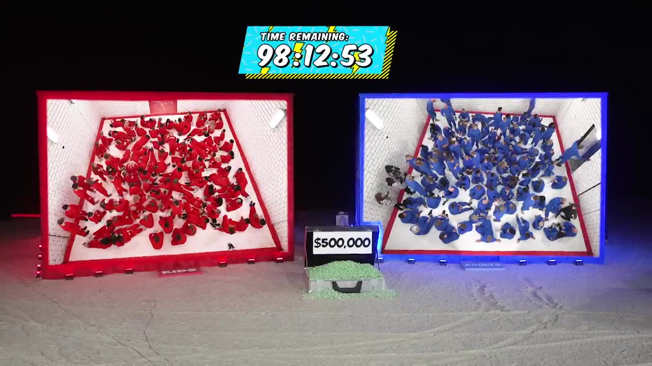 100 Kids Vs 100 Adults For $500,000