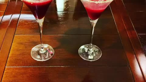 Blood orange martinis