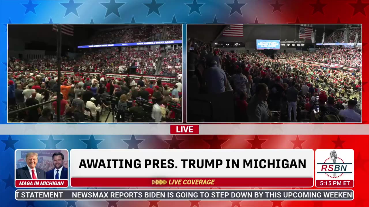 President Trump’s First Rally After Being Shot by Deep State Operative: Grand Rapids, MI - 7/20/24