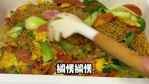 The fairy way of instant noodles! Fried instant noodles, the taste is really amazing, I wo