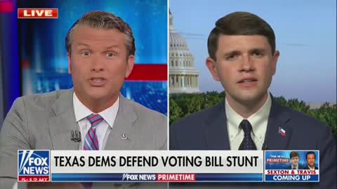 Pete Hegseth interviews fugitive Texas Democrat