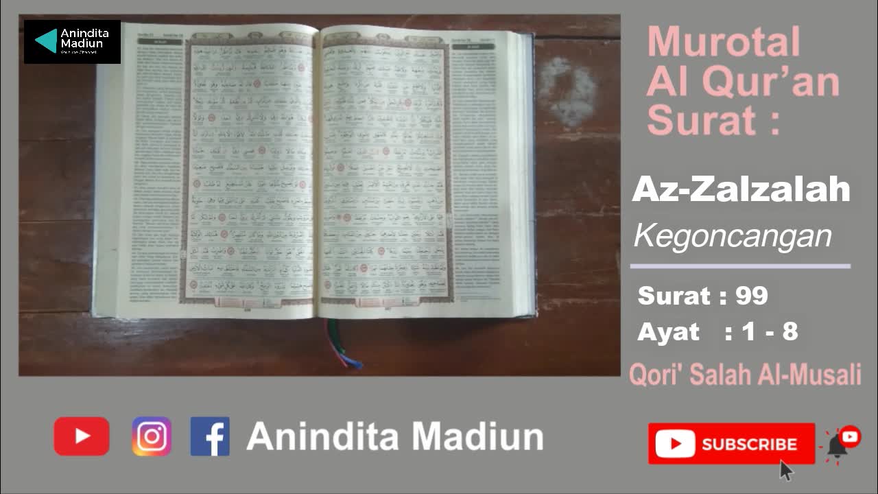 Al-Qur'an Surat 99 Az-Zalzalah الزلزلة‎‎ = Kegoncangan | Murotal Al Qur’an | Qori’ Salah Al-Musali