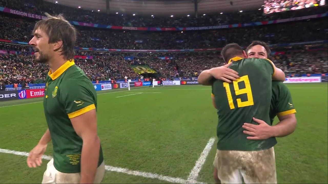 EPIC FULL TIME SCENES RUGBY WORLD CUP FINAL 2023