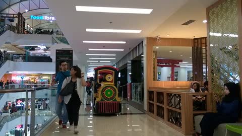 Train in a shopping mall Jakarta