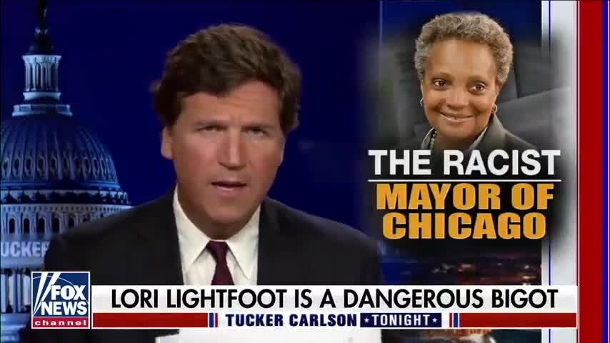 Chicago Mayor Lori Lightfoot Prioritizing Black and Brown Journalists - Tucker Carlson Reacts