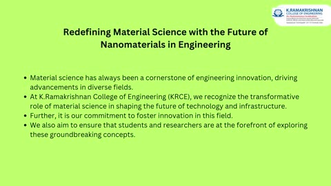 Redefining Material Science with the Future of Nanomaterials