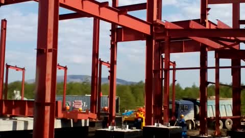 Installation of a solid fuel boiler building