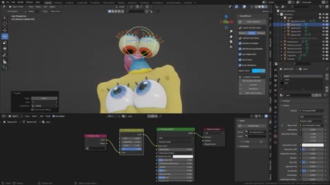 Great God uses Blender to make SpongeBob SquarePants scenes, don't miss it if you are interested X
