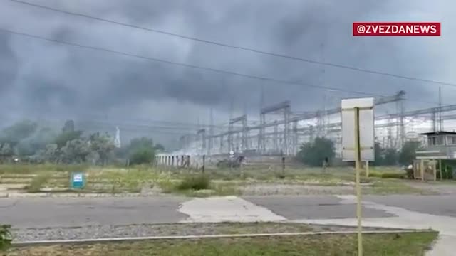 Ukrainian army shells Zaporozhye NPP again causing fire