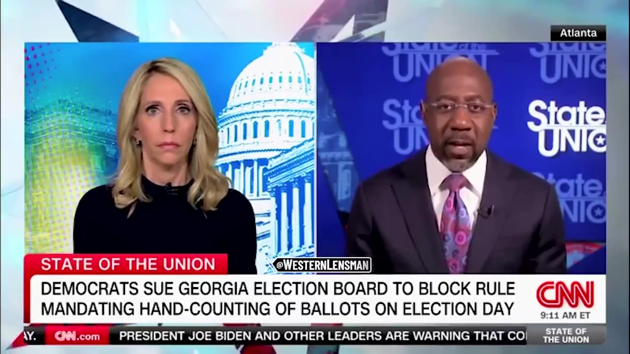 GA Sen. Warnock: Hand-Counting Ballots is “Voter Suppression” “Actually Lowers Accuracy."