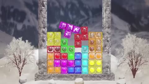 Colorful crystal Tetris