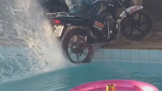 Water With The Motorcycle